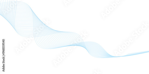Abstract vector background with blue wavy lines. Blue wave background. Blue lines vector illustration. Curved wave. Abstract wave element.
