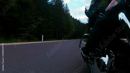 Perspektive von einem Motorrad