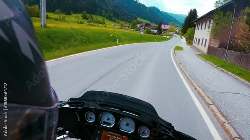 Perspektive von einem Motorrad