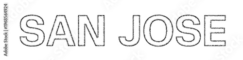 Sketch San Jose text design element