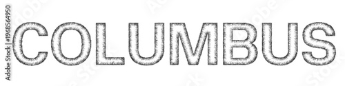 Sketch Columbus text design element