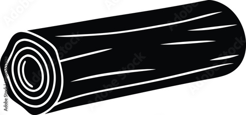 Wood log tree trunk icon vector illustration design element