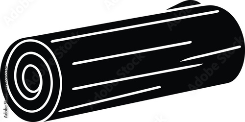 Wood log timber tree trunk forestry nature flat vector icon