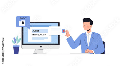 Agent assisting customer via digital interface