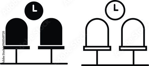 Waiting Room Multiple Style Icon Design stock - Vector.