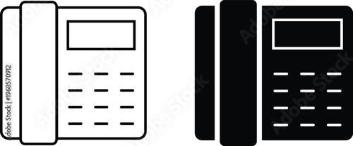 Two telephones with different color schemes side by side