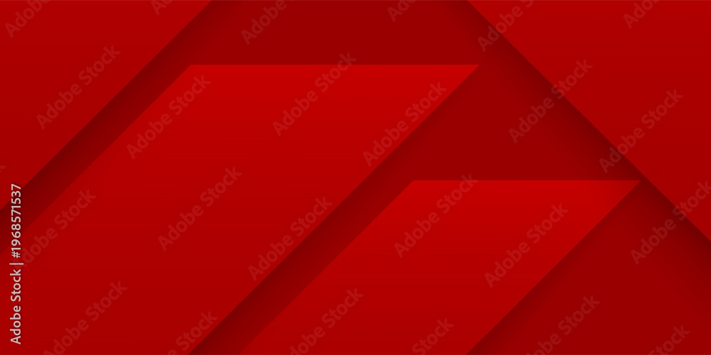 Fototapeta premium Abstract Red Geometric Layers Background with Modern Material Design