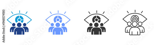  vision icon set multiple style collection	
