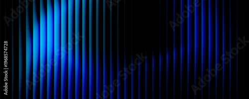 A modern abstract background featuring smooth vertical light lines with deep blue and cyan gradient tones. 