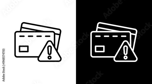 Credit Card Fraud White Icon Set Design