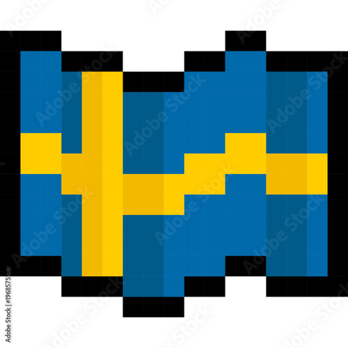 Sweden flag pixel