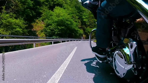 Perspektive von einem Motorrad