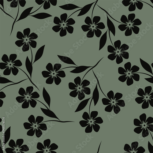Cute seamless pattern with decorative flowers and leaves can be used for wallpapers, surface textures, textile,linen, kids cloth, pattern fills, page backgrounds and more designs
