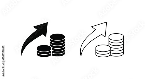 Investment Growth & Wealth Building Strategies Vector