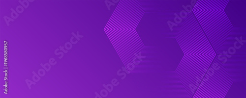Modern technology style purple background featuring glowing hexagon lines and minimal design.