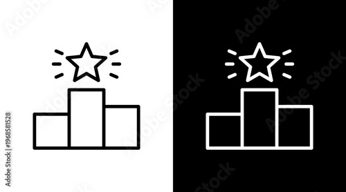 Competitive Advantage White Icon Set Design