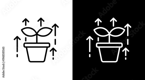 Growth Opportunities White Icon Set Design