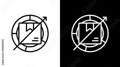 Market Penetration White Icon Set Design