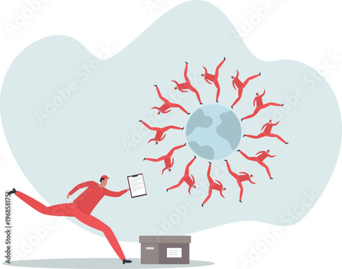 world import and export transportation, delivery concept.person's life situation and his activities.