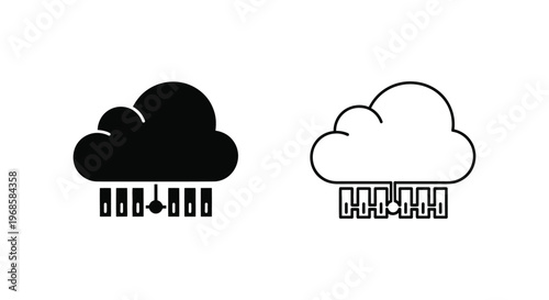 Cloud Storage Solutions: Secure Data Backup & Sync Services Vector