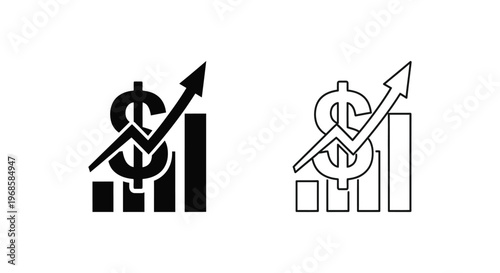 Investment Growth & Financial Success Strategies 2024 Vector