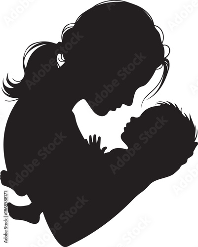 Child sleeping peacefully while being cradled in mother's arms, displaying a tender moment of parental love and affection. Close-up highlights emotional bond between child and parent