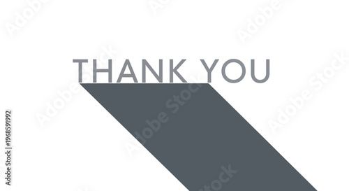 Gratitude message with geometric design element.