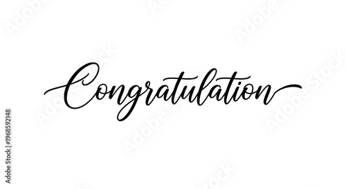 Congratulations message in elegant cursive script.