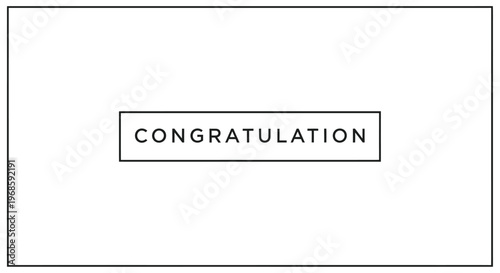 A simple congratulatory message card.