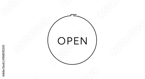 Open sign on a door.