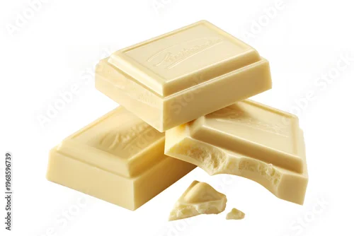 Obraz  z motywem White chocolate bars on white background snack