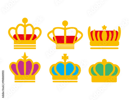 シンプルな王冠のイラスト　