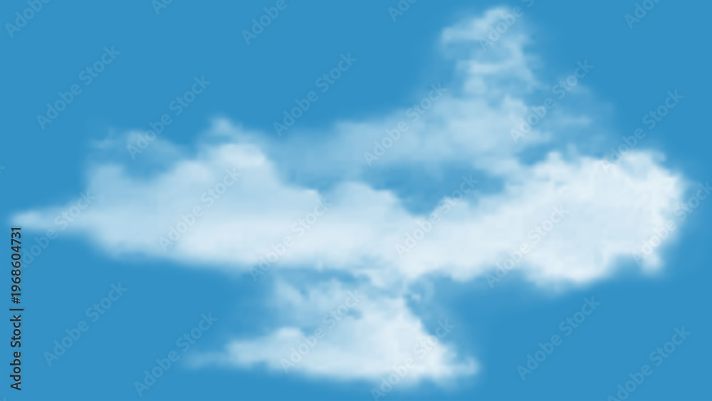 Fototapeta premium Vector clouds on blue sky background. EPS10