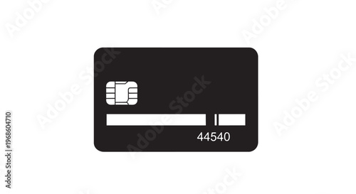 Black credit card, vector payment card, chip card, secure transaction