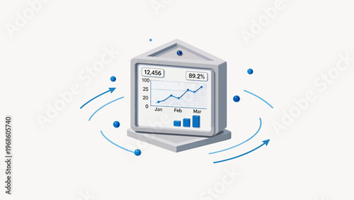 Graphical data visualization on a digital display
