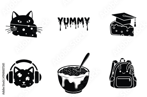 Cute Cheese Day Icons Pack