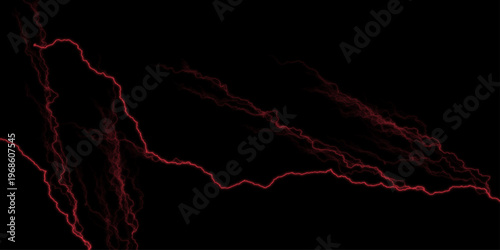 Abstract Watercolor Vector red and black cracked. Thunder Stock Image in Black Background. Dark neon marble banner abstract stone background. Dramatic lightning strike with glowing electrical 