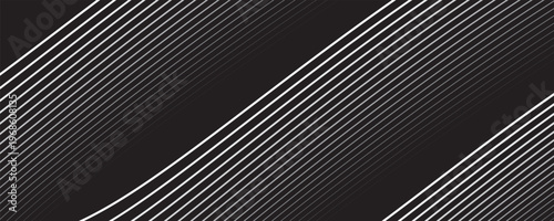 Black straight parallel lines of different thickness in row pattern. Halftone background from stripes for design. Vector Illustration isolated on transparent.
