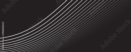 Black straight parallel lines of different thickness in row pattern. Halftone background from stripes for design. Vector Illustration isolated on transparent.