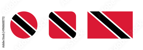 Trinidad and Tobago flag icon set