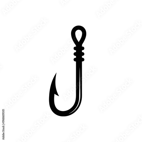 Fishing hook made of metal serves as the primary terminal tackle for catching various fish species.