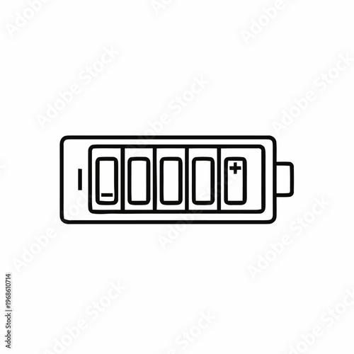 Battery charge indicator icon showing multiple segments for power level.