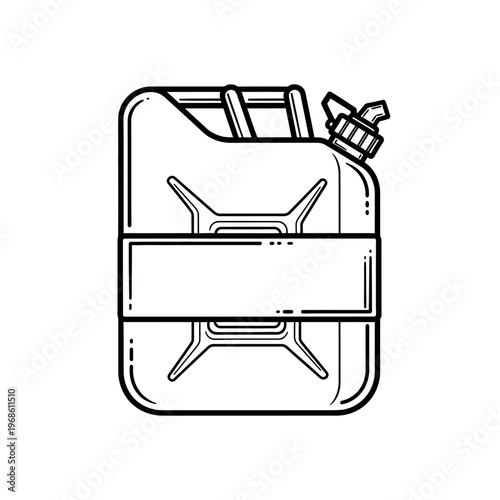 Detailed illustration of a jerrycan.