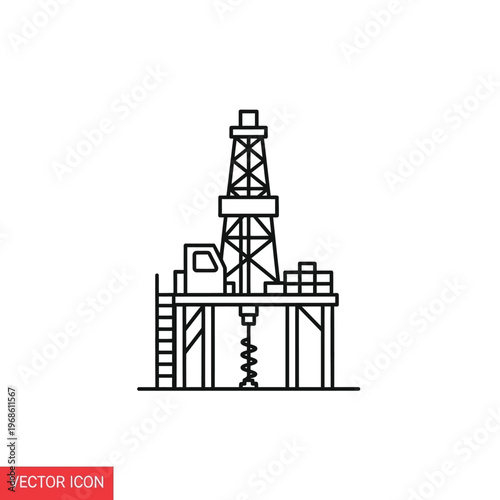 Drilling Rig Industrial Oil Platform.