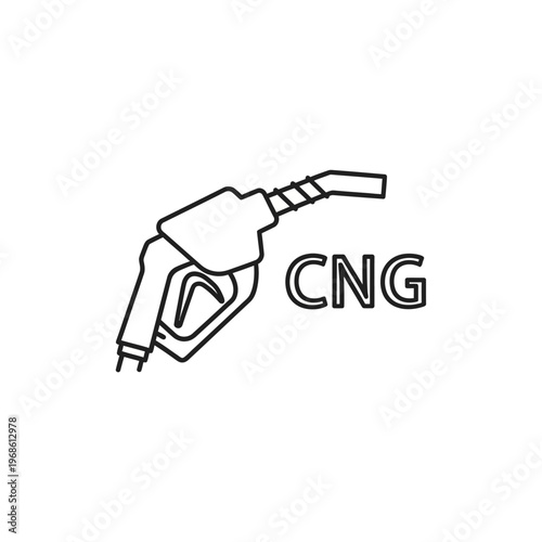 CNG Fuel Nozzle Icon Representing Natural Gas.