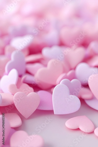 background of many pink hearts