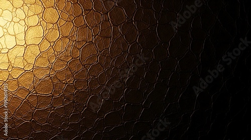 Canvas Print This abstract depiction captures a magnificent cracked golden texture, bathed in a radiant light that gradually recedes into profound darkness, creating a powerful visual dynamic and contrast