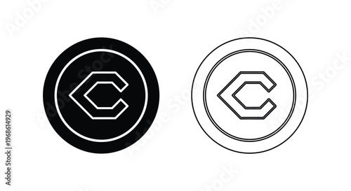 Modern Minimalist C Logo Designs for Branding & Marketing Vector
