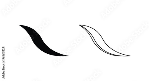 Modern Minimalist Abstract Wave Line Designs - Stylish Branding Elements Vector