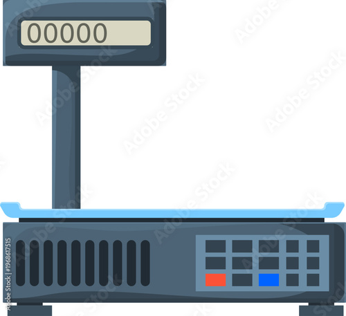 Electronic retail scale weighing product for purchase